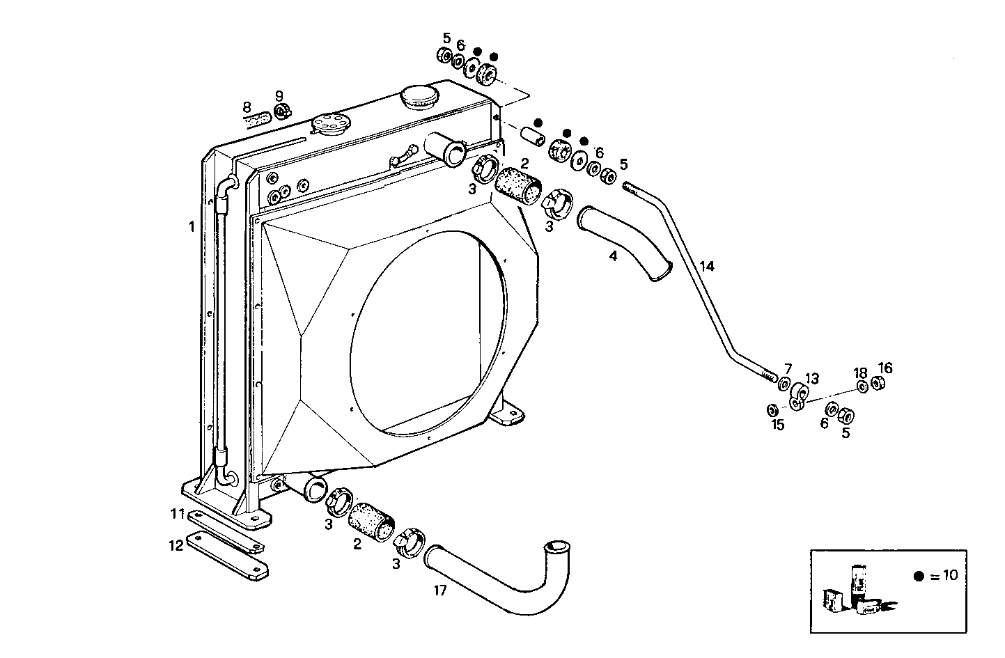RADIATOR FOR SETTING TILL MAX POWER - 8210SRi12.01 8210SRi12 parts diagram