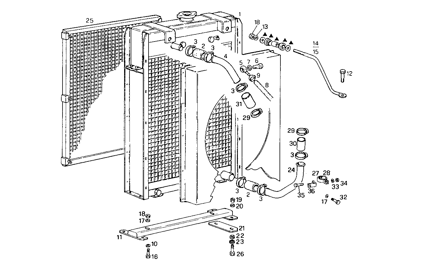 RADIATOR FOR SETTING TILL MAX POWER - 8210G85.00A500 8210G85 parts diagram