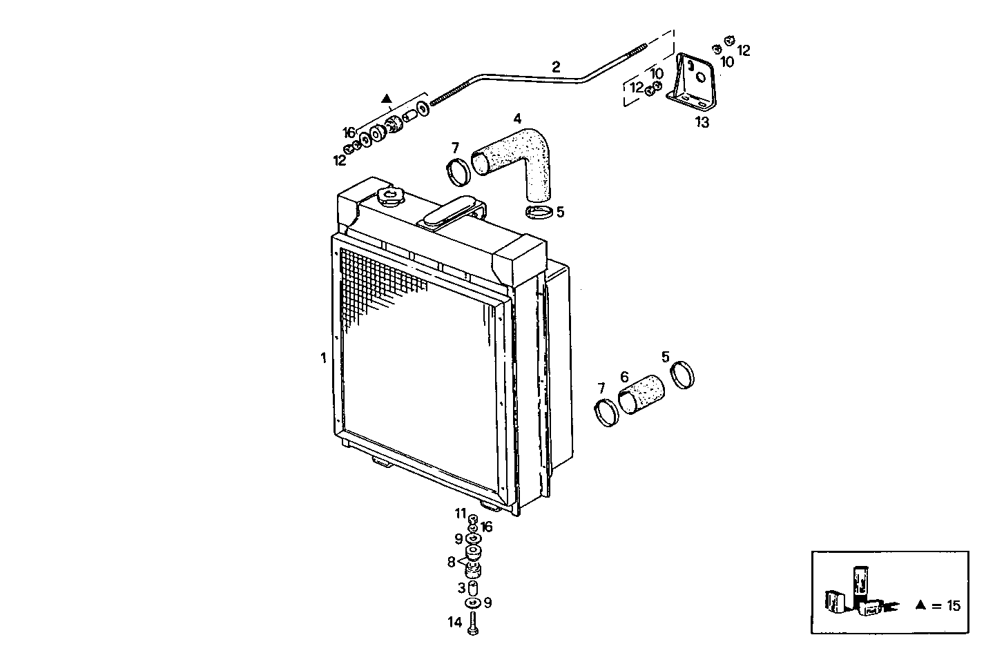 RADIATOR FOR SETTING TILL MAX POWER - 8061Si40.00 8061Si40 parts diagram