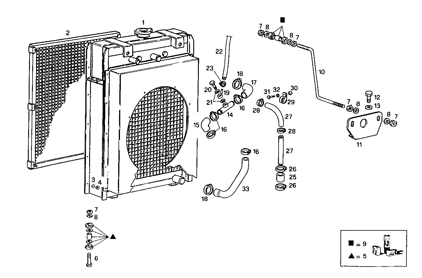 RADIATOR FOR SETTING TILL MAX POWER - 8061SRi40.00 8061SRi40 parts diagram