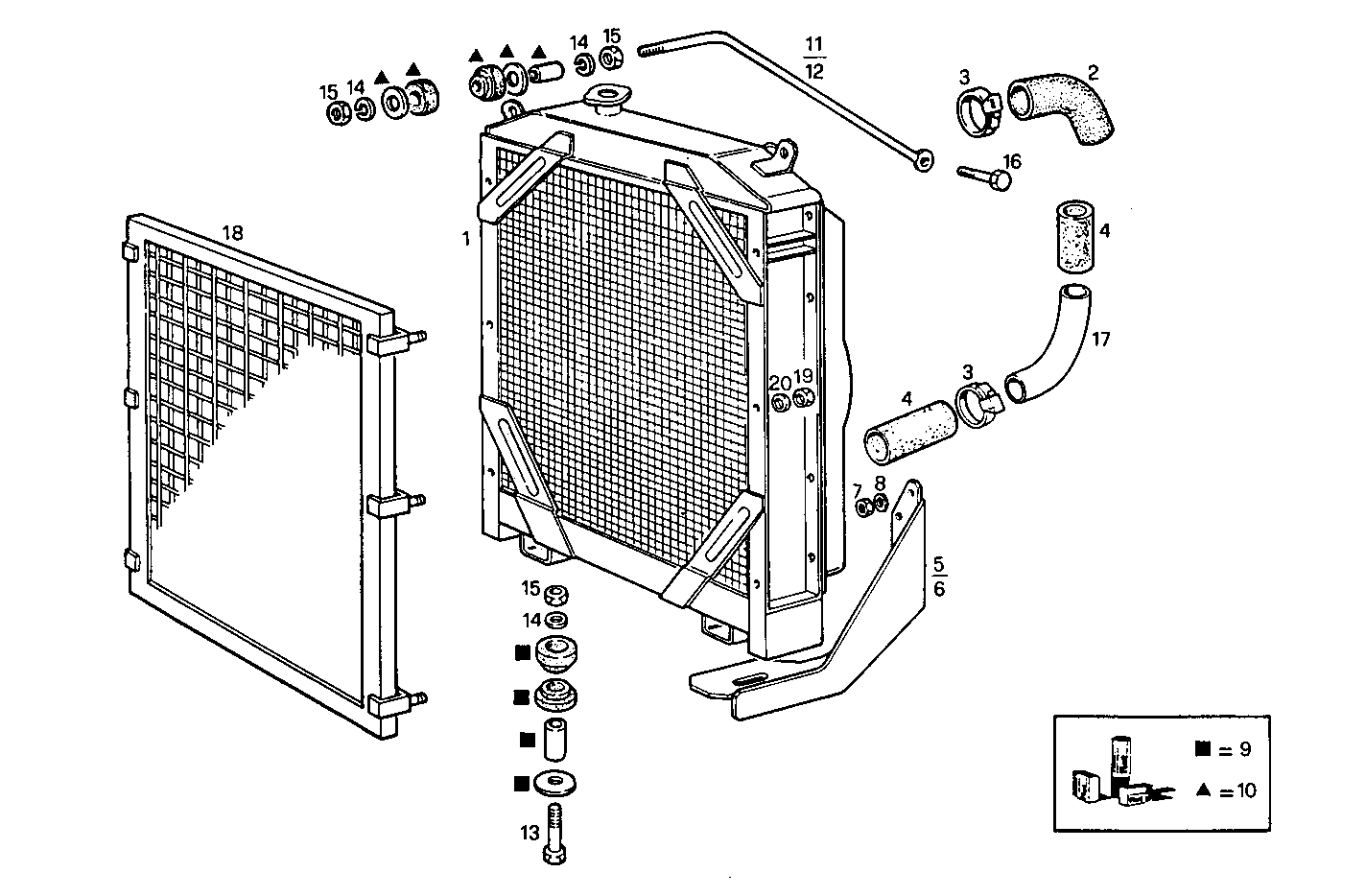 RADIATOR FOR SETTING TILL 1800 RPM - 8210i03.00 8210i03 parts diagram