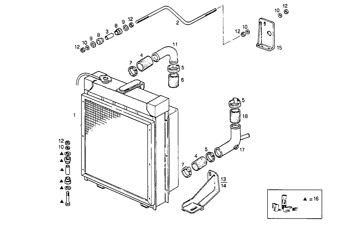 OVERSIZE RADIATOR - GE8061i25.05A905 GE8061i25 parts diagram