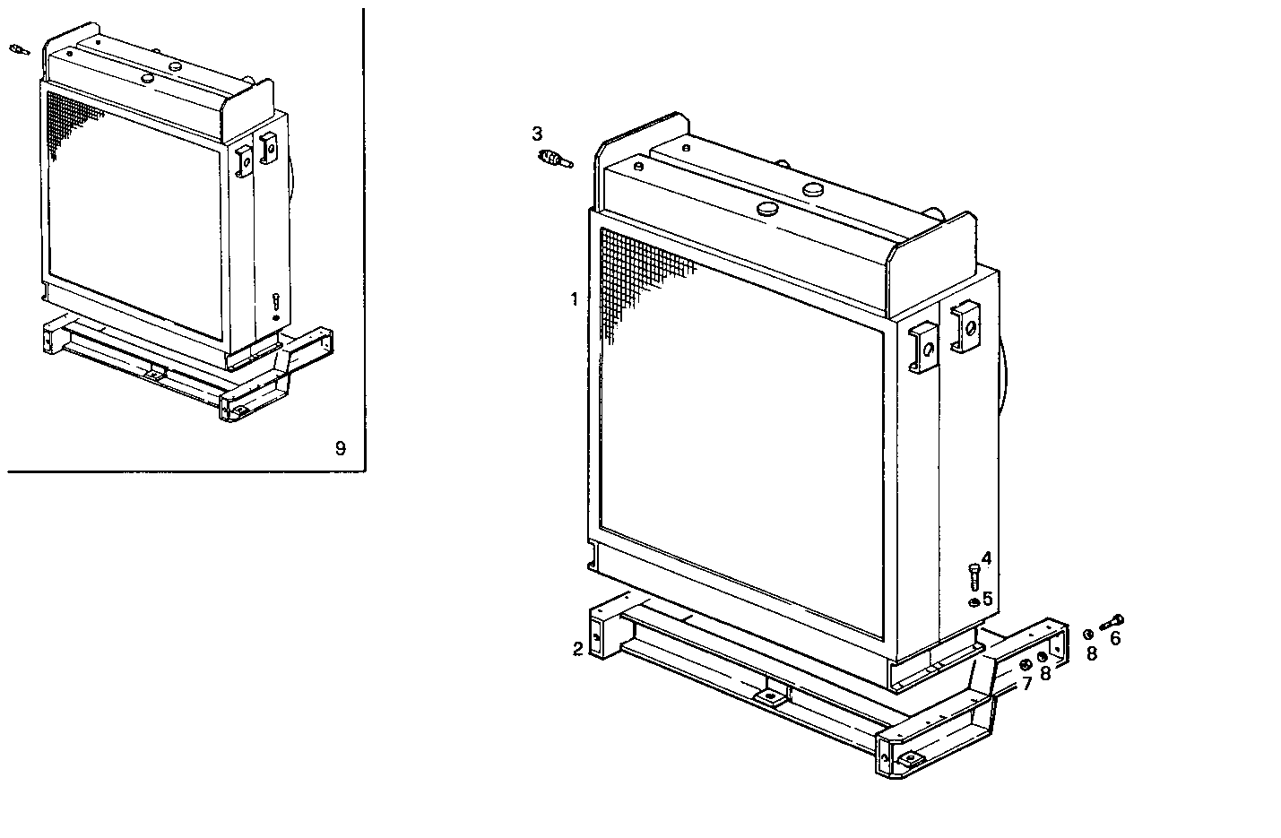 RADIATOR 2 CIRCUITS AIR/WATER - 8291SRi15.00 8291SRi15 parts diagram
