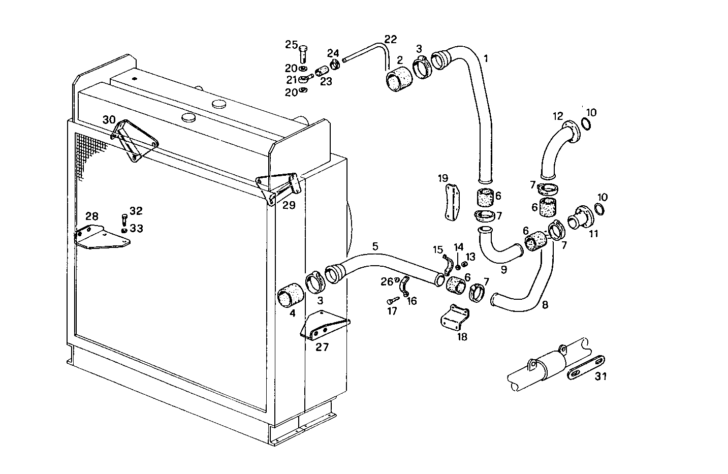 RADIATOR 2 CIRCUITS AIR/WATER - 8291SRi15.00 8291SRi15 parts diagram