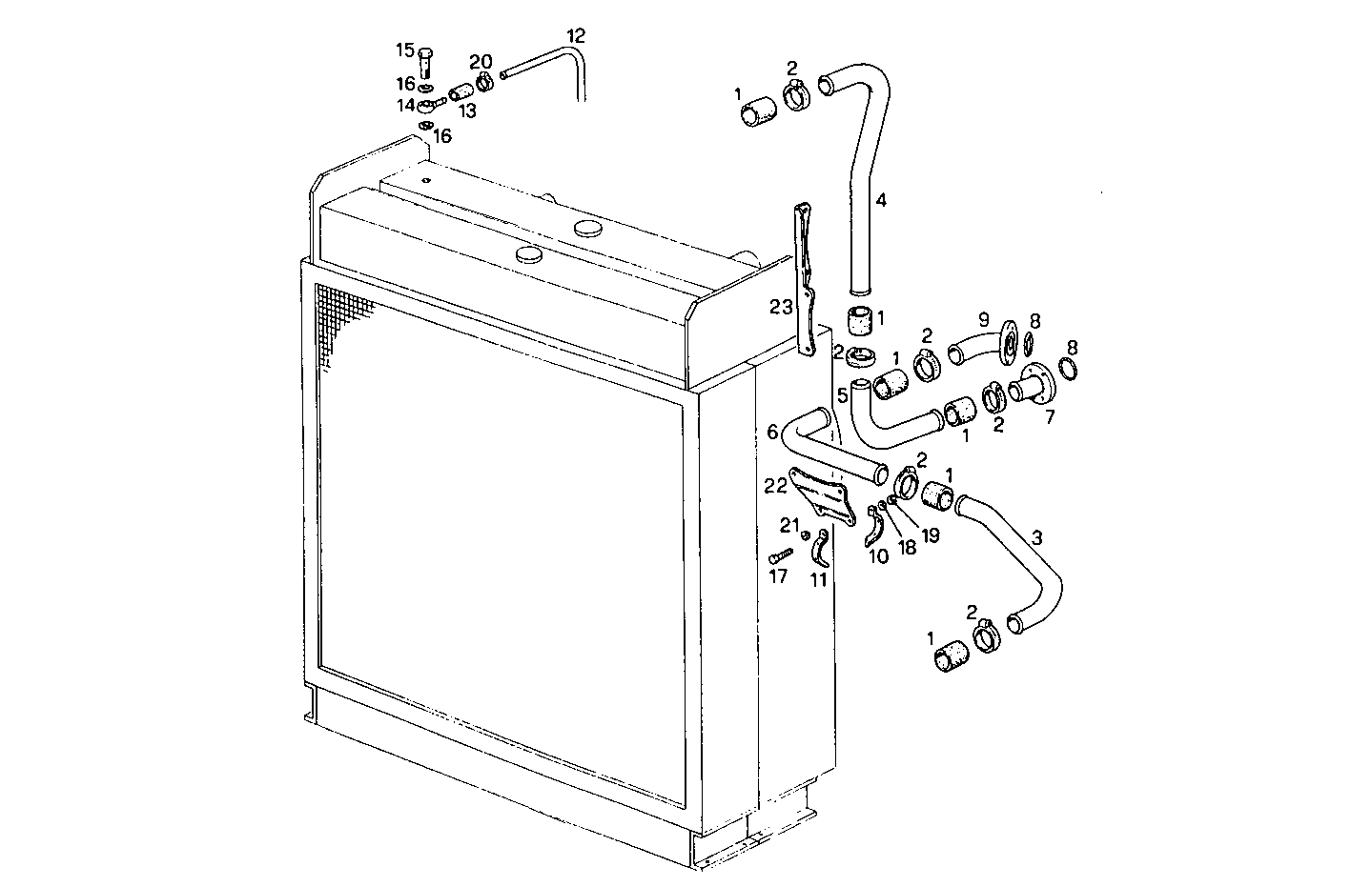 RADIATOR 2 CIRCUITS AIR/WATER - 8291SRi15.00 8291SRi15 parts diagram