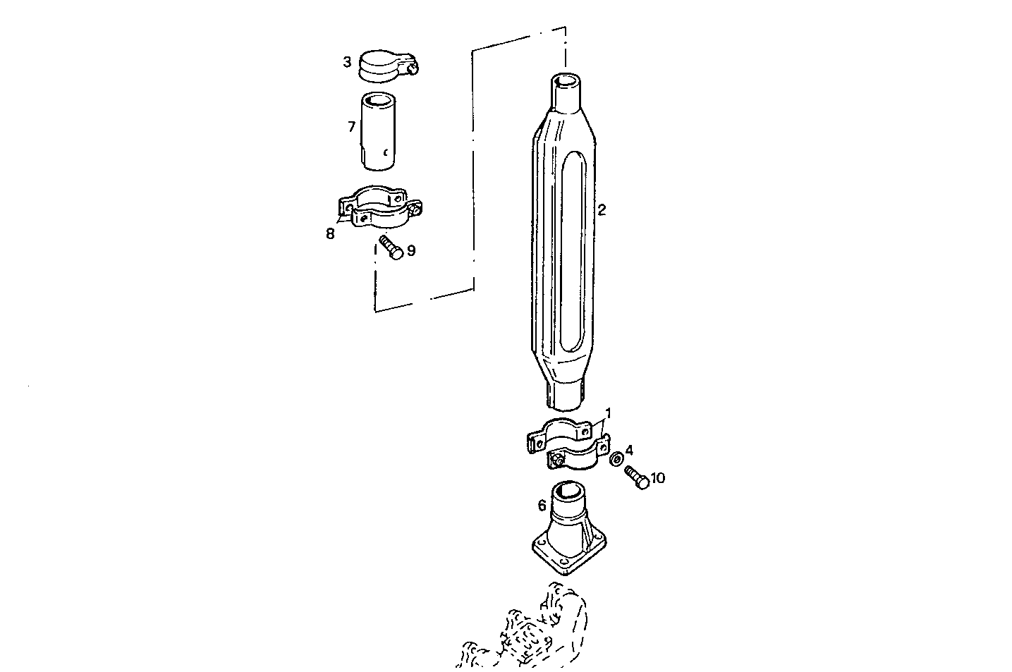 VERTICAL SILENCER - 7675E00.00 7675E00 parts diagram
