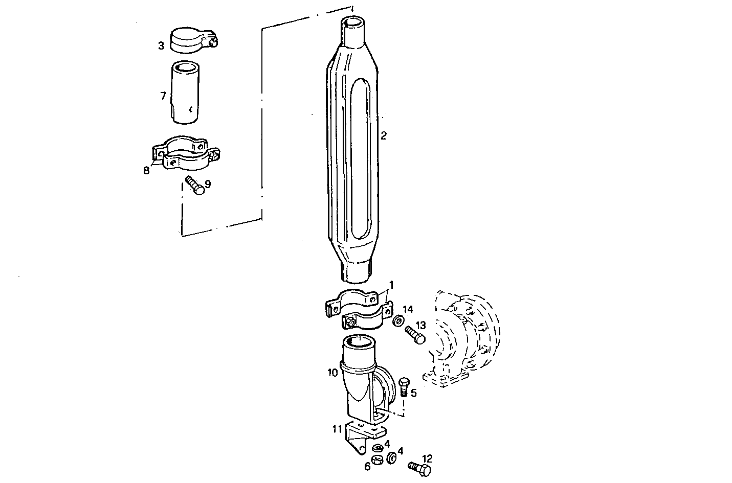VERTICAL SILENCER - 7450Si10.05 7450Si10 parts diagram