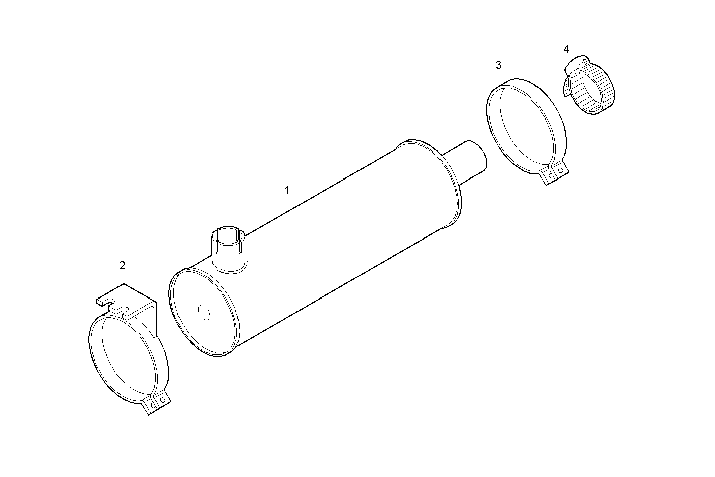 SILENCER - C78ENTE60.00 CURSOR 8 parts diagram