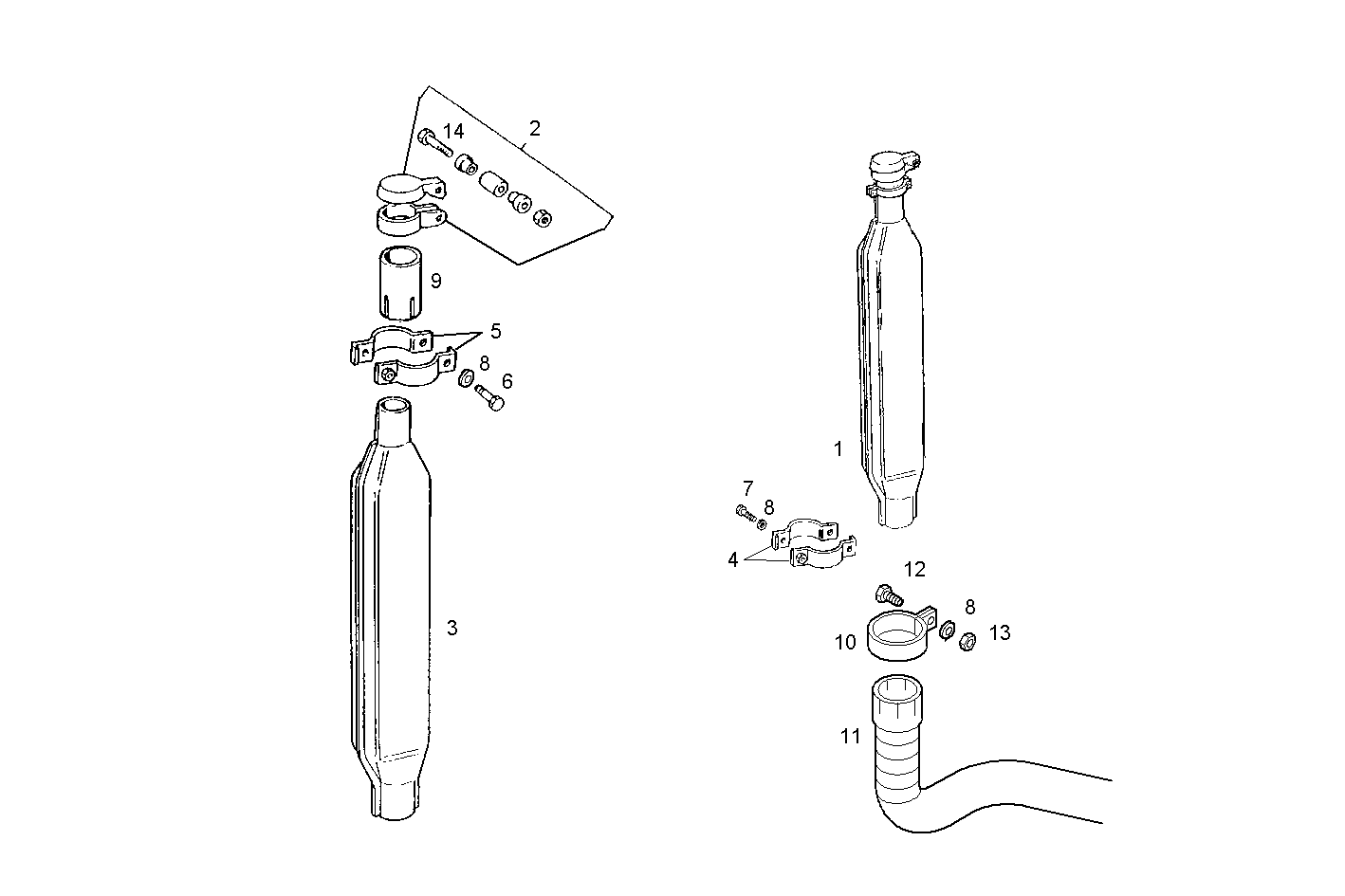 SILENCER - N45MNAE88.00 NEF 4 mechanic. parts diagram