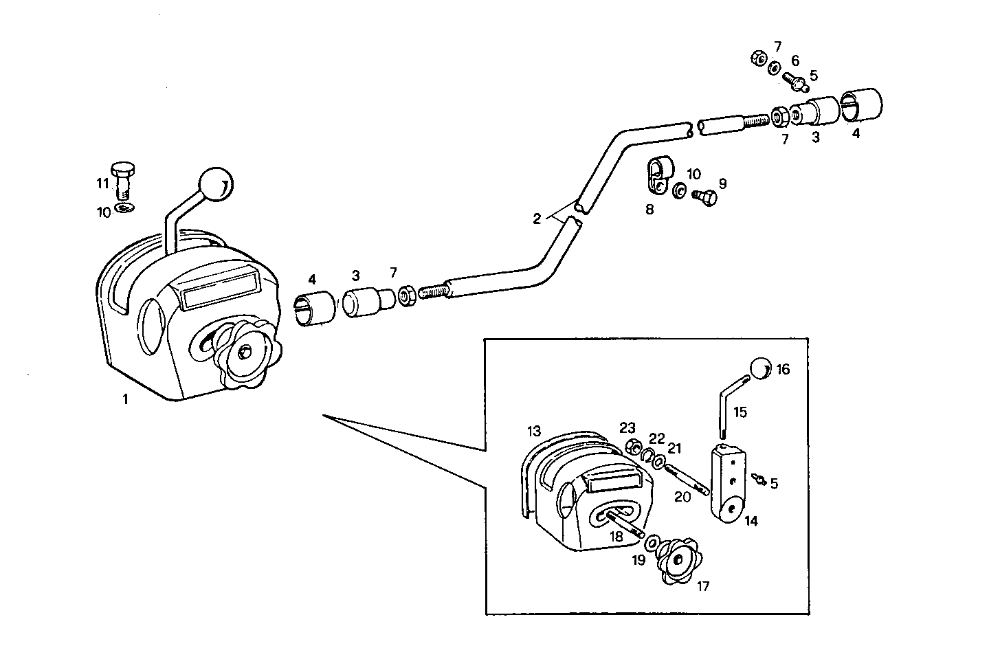 HAND ACCELERATOR - 7675Si10.05A800 7675Si10 parts diagram