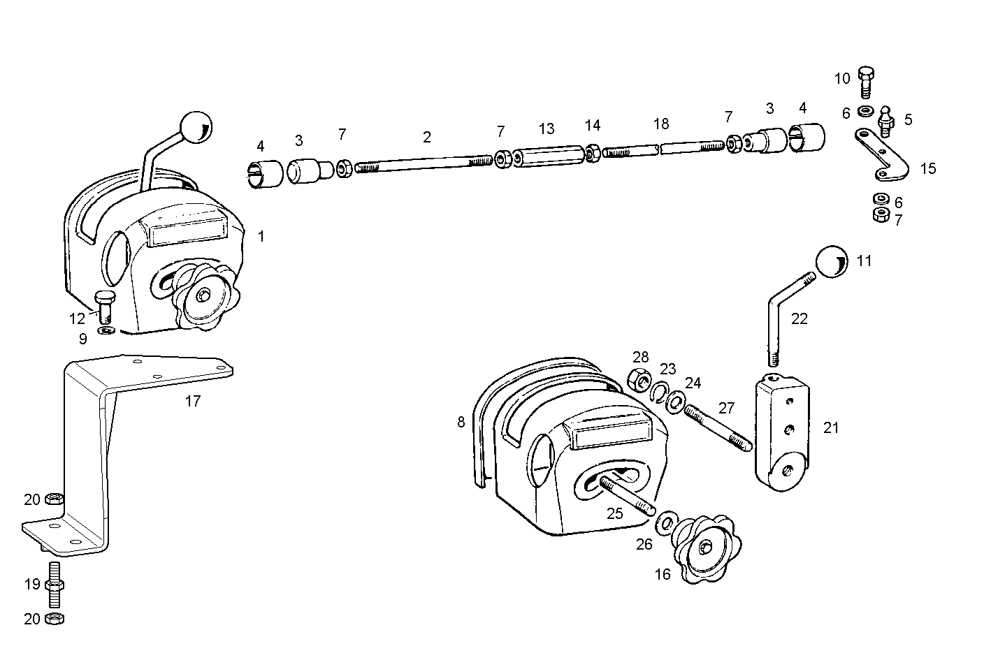 HAND ACCELERATOR - N67MSAE00.00A800 NEF 6 mechanic. - TIER 2 parts diagram