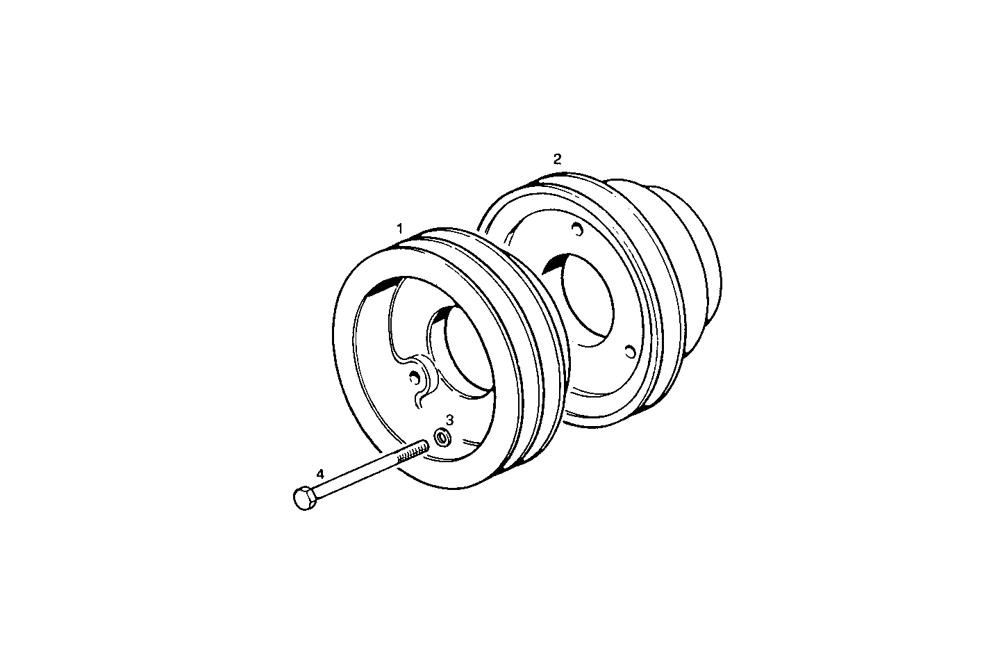 PULLEY ON ENGINE AXIS - 8041M08.21 8041M08 parts diagram