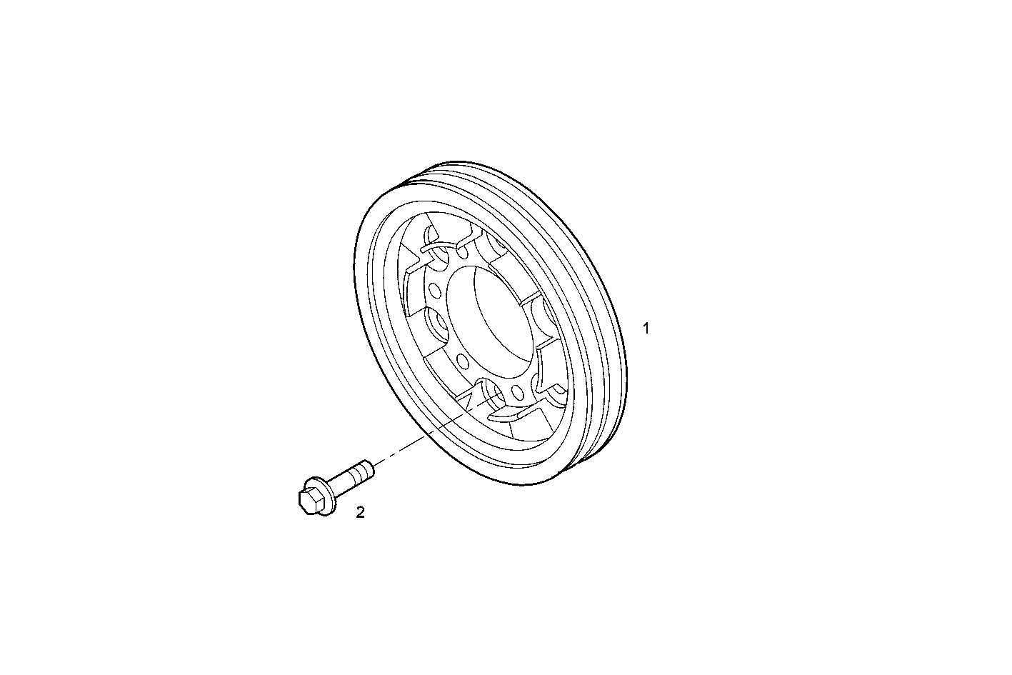 GROOVES ADDITIONAL PULLEY - N45MSTD22.50 NEF 4 mechanic. - TIER 2 parts diagram