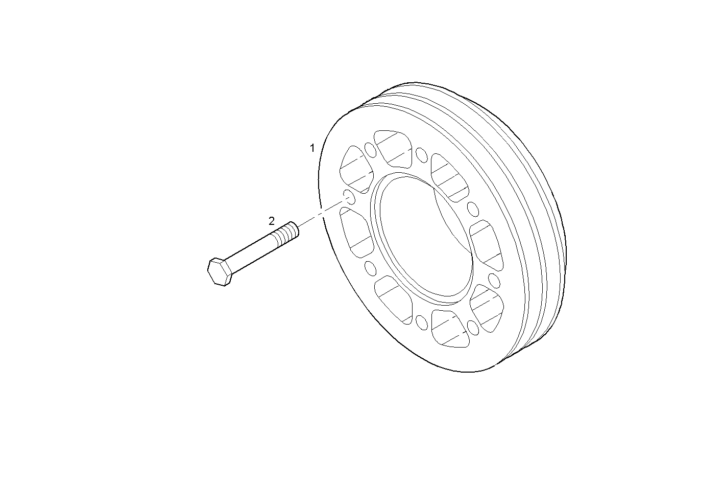 GROOVES ADDITIONAL PULLEY - V08ENTM11.10P210 VECTOR 8 parts diagram