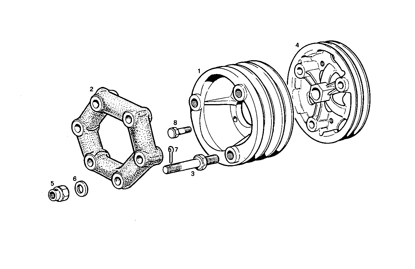 PULLEY ON ENGINE AXIS - 8210M22.30 8210M22 parts diagram