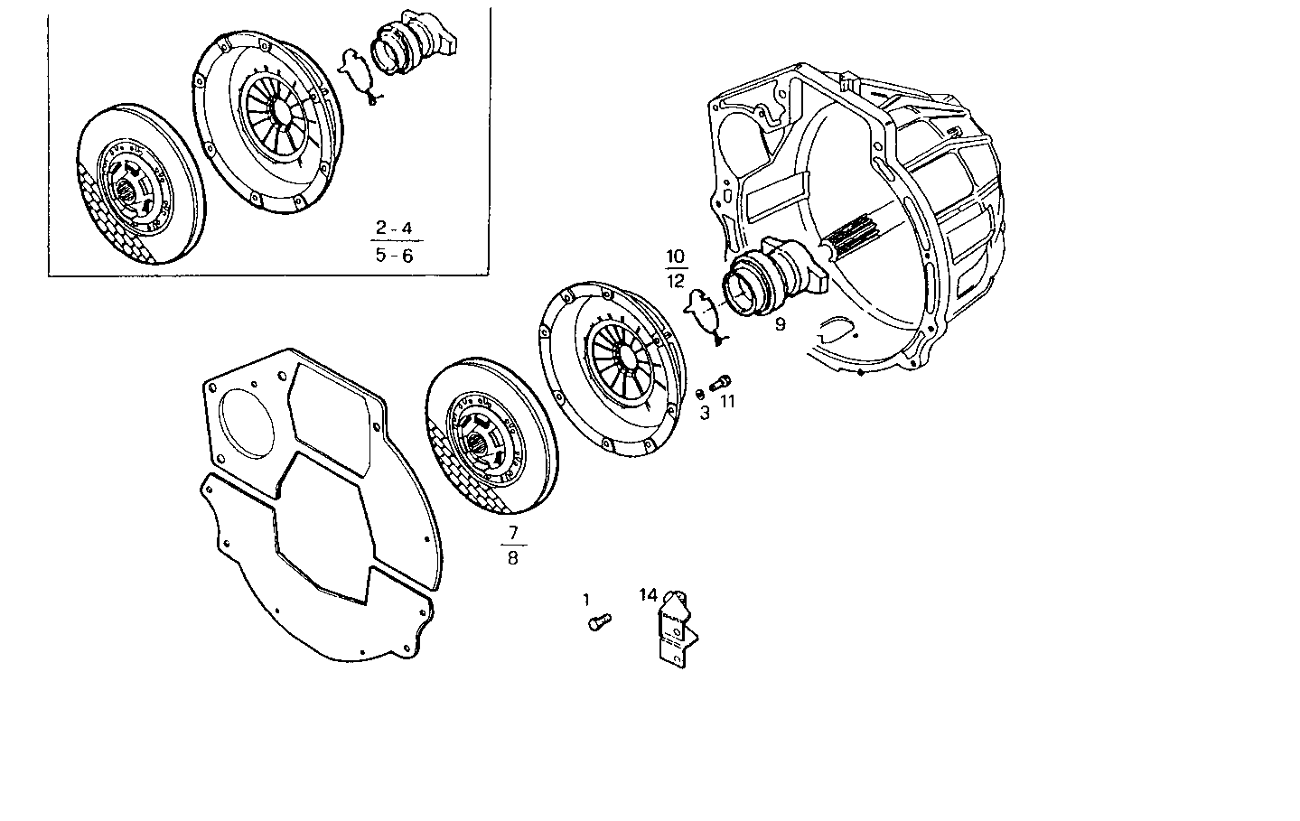 AUTOMOTIVE CLUTCH 9'' 1/4'' - 8140C00.00A006 8140C00 parts diagram