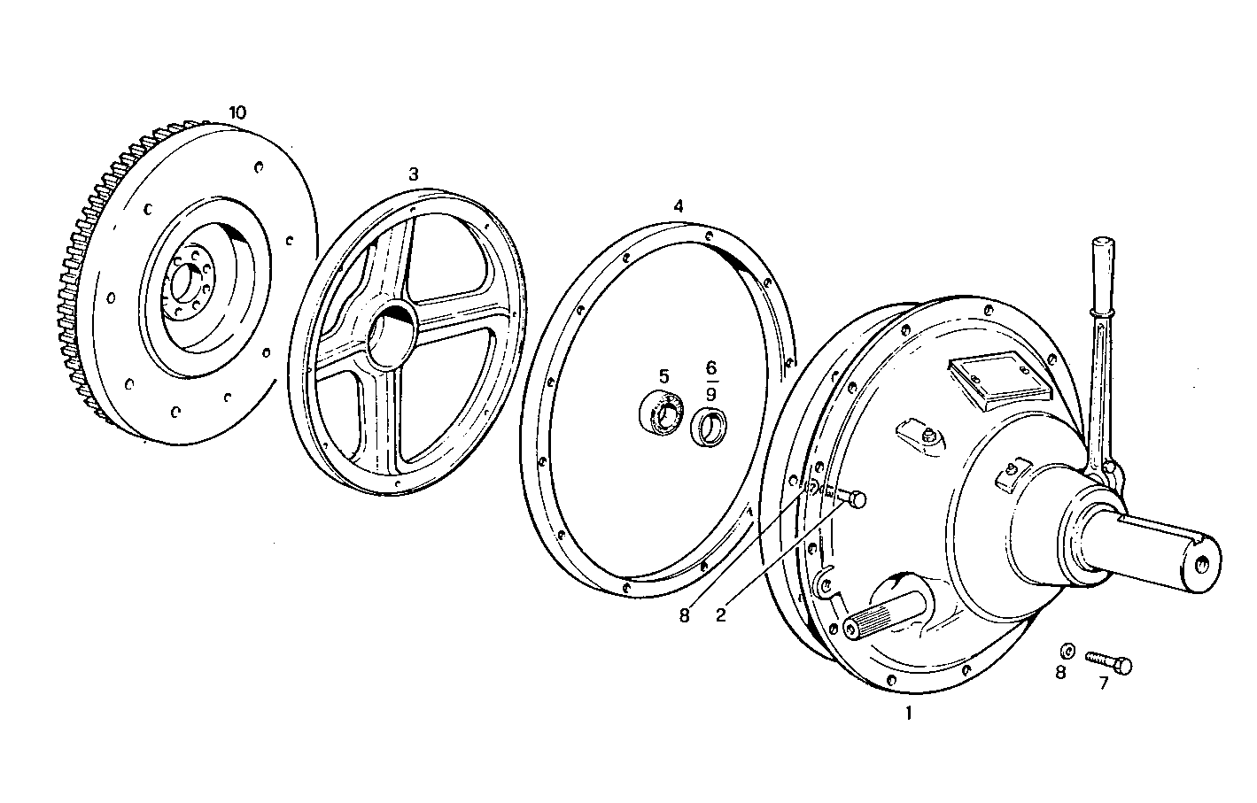 SINGLE DISC INDUSTRIAL CLUTCH - 8045SU00.00 8045SU00 parts diagram