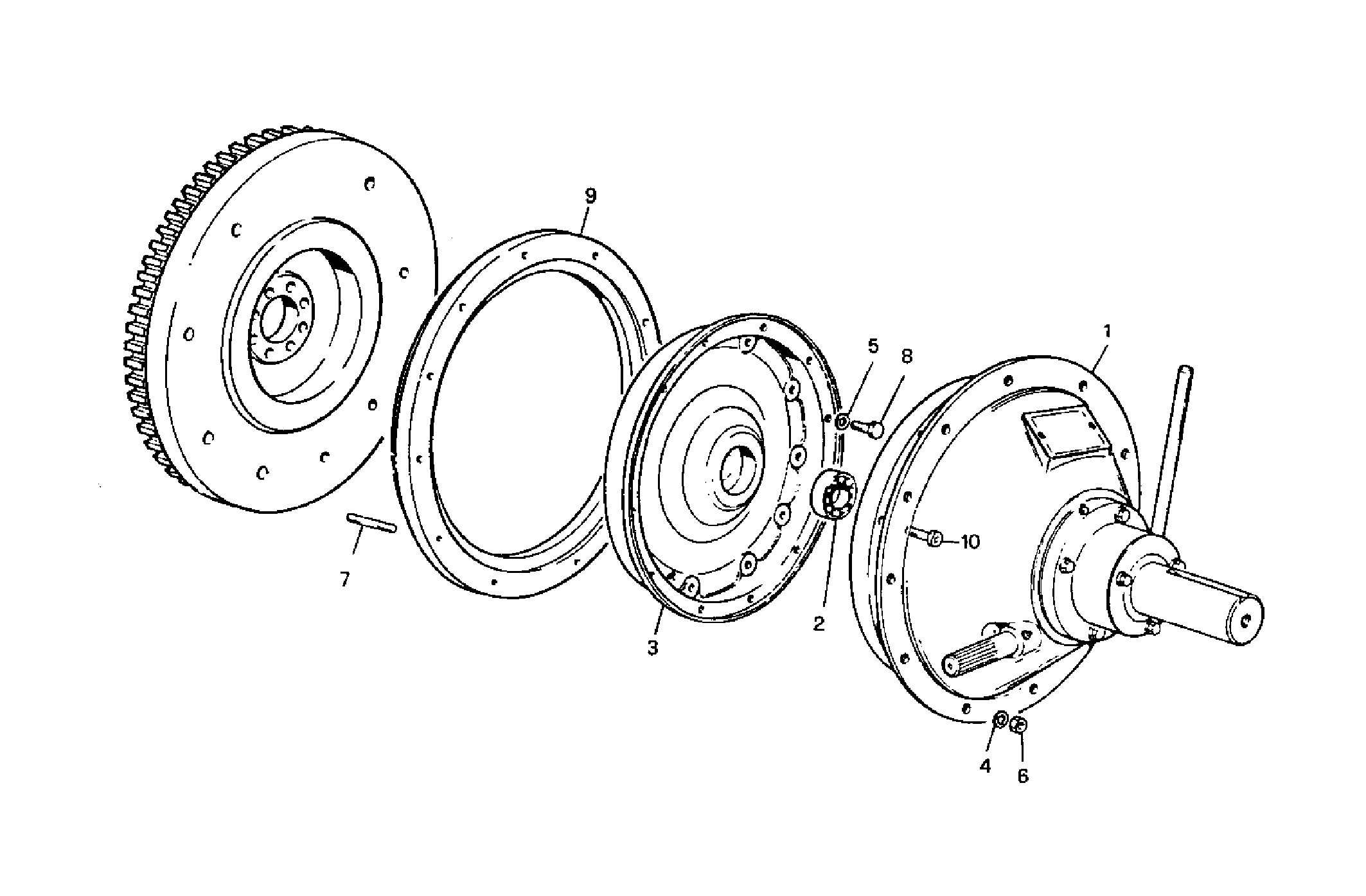 TRIDISC INDUSTRIAL CLUTCH - 8281SRE10.00 8281SRE10 parts diagram