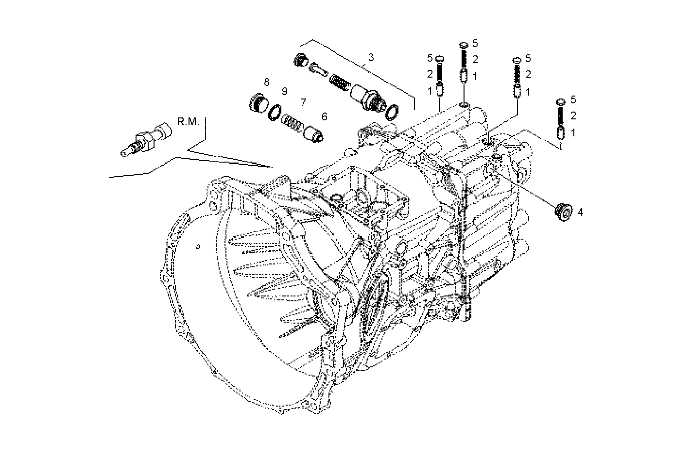 TRANSMISSION - S23ENSC20.10A004 SOFIM HPI 2.3L - EURO 3 parts diagram