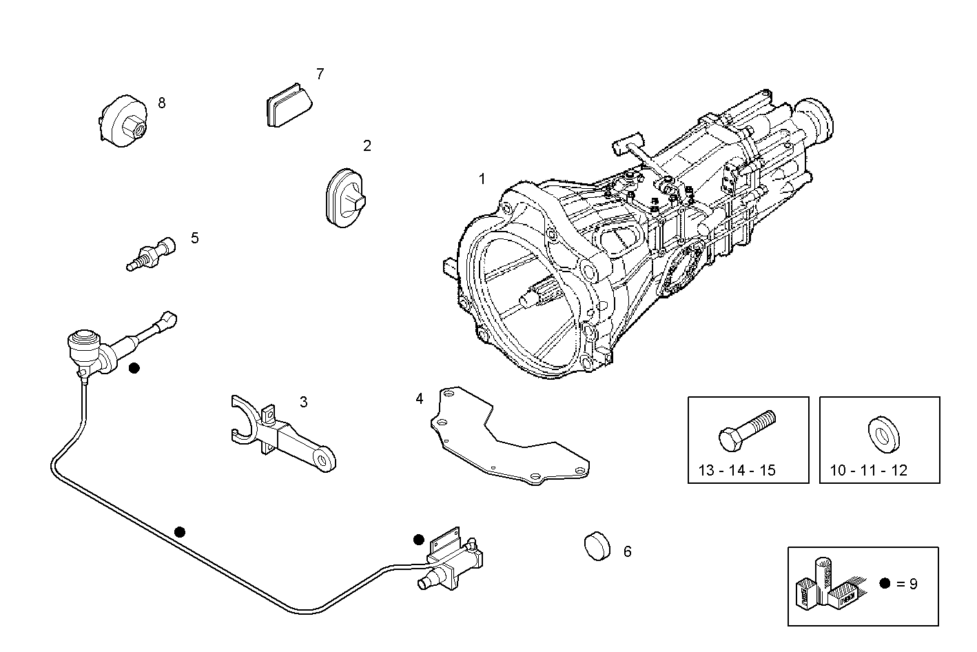 TRANSMISSION - S23ENSC20.10A006 SOFIM HPI 2.3L - EURO 3 parts diagram