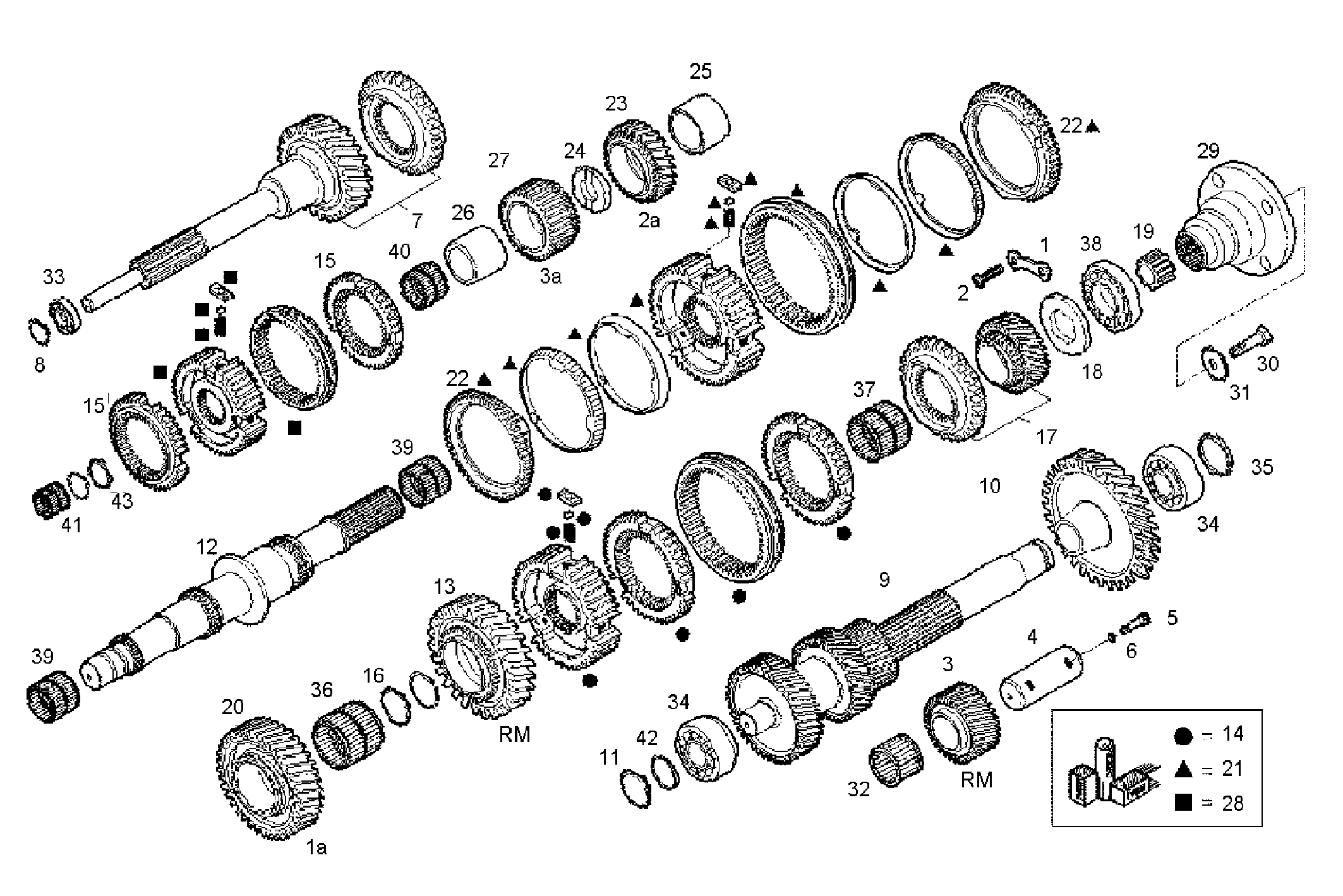 TRANSMISSION - S23ENSC24.10A008 - C SOFIM HPI 2.3L - EURO 3 parts diagram