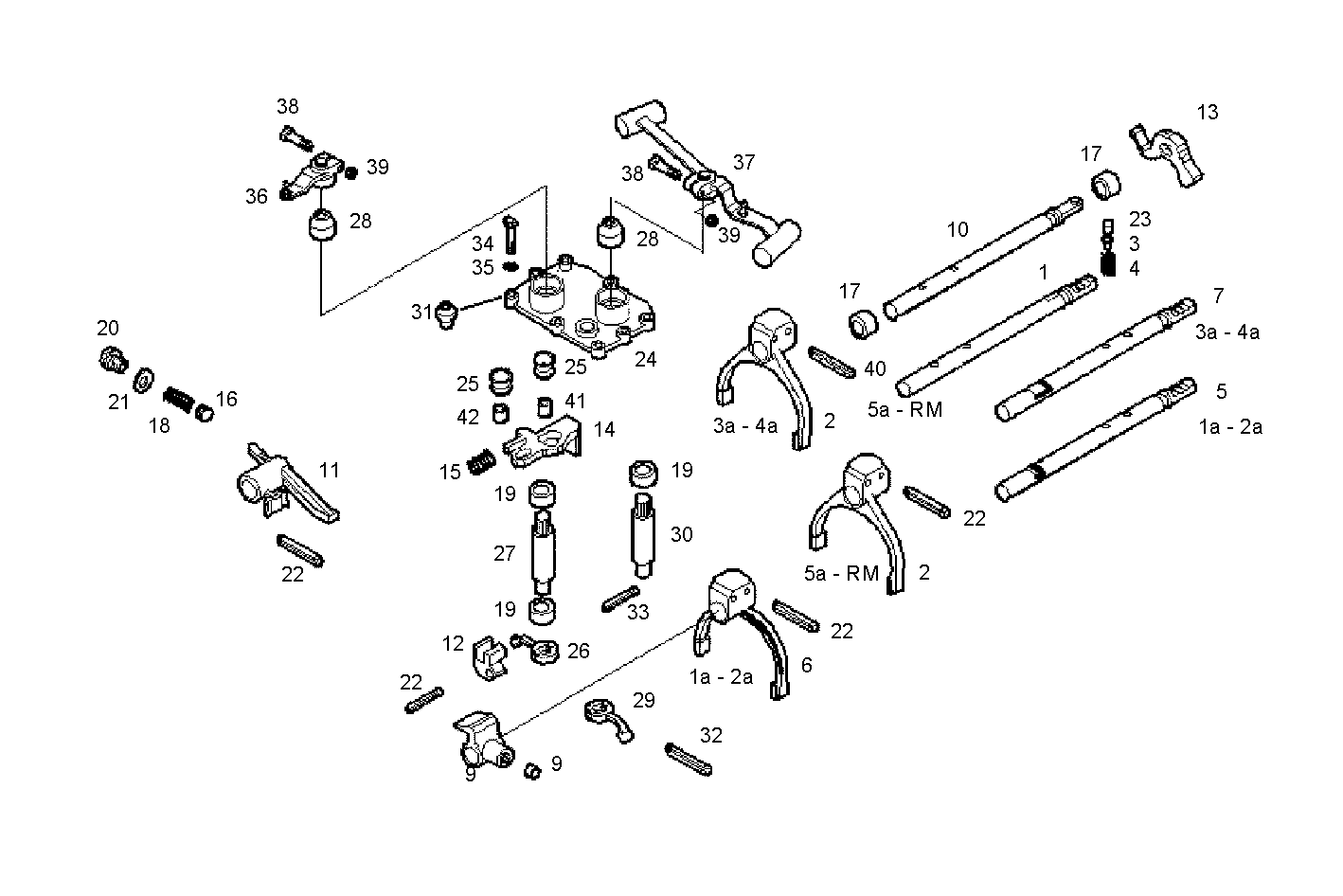 TRANSMISSION - S23ENSC24.10A008 - C SOFIM HPI 2.3L - EURO 3 parts diagram