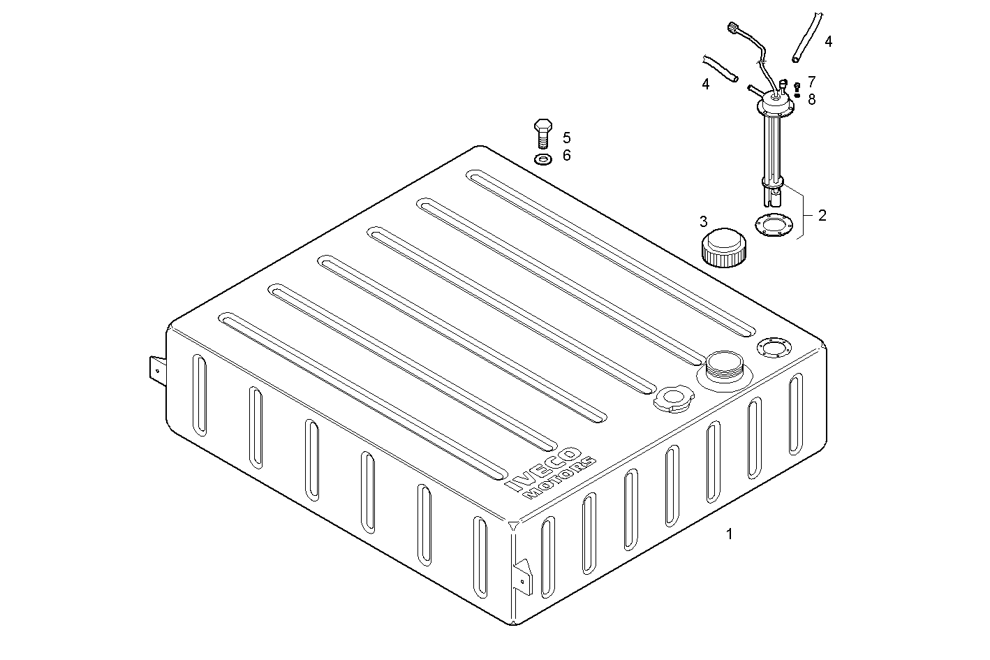 FUEL TANK - PUC13ENTD20.00A100 CURSOR 13 - TIER 2 parts diagram