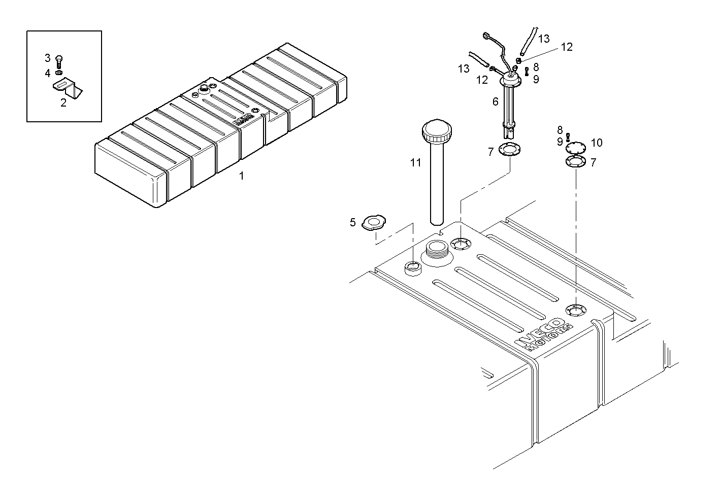 FUEL TANK (VV.FF.) - GECURSOR250E.1R990 CURSOR 8 parts diagram