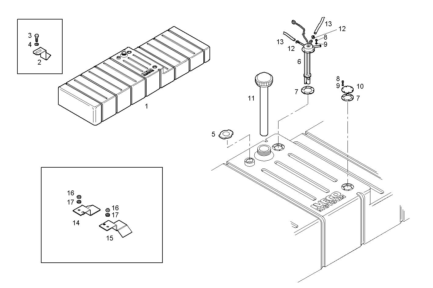 FUEL TANK - GECURSOR350E.R990 CURSOR 13 parts diagram