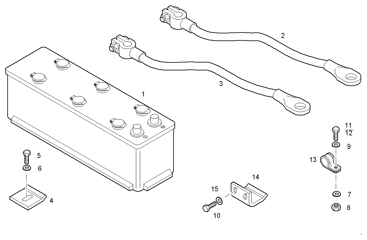 STARTING BATTERY 12V - 8035U00.00 8035U00 parts diagram