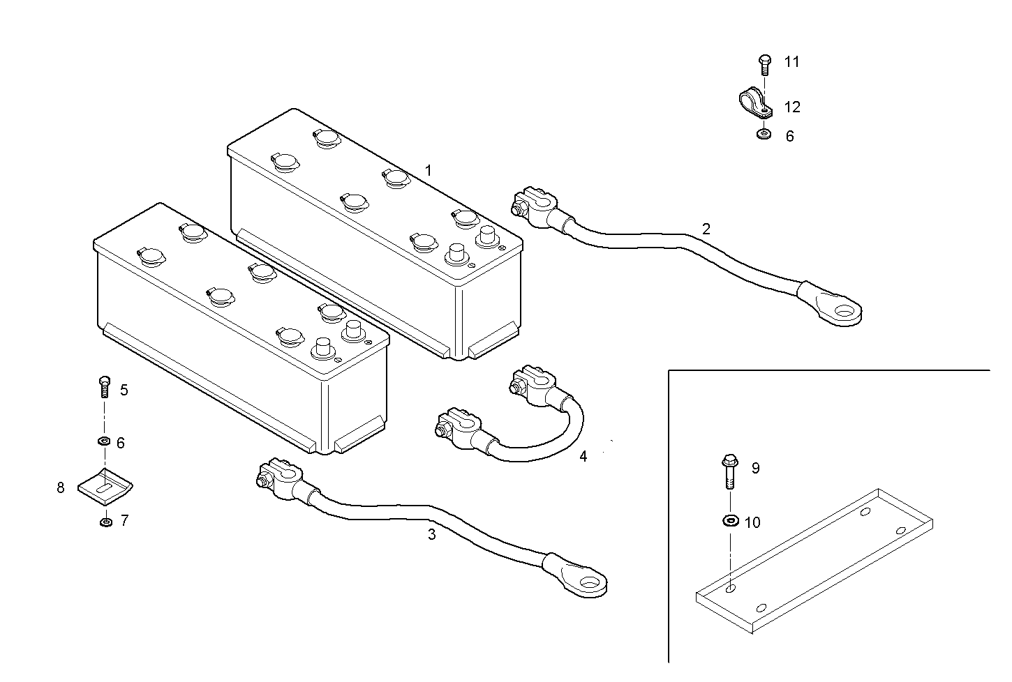 STARTING BATTERY 24V - 8281SRE10.00 8281SRE10 parts diagram