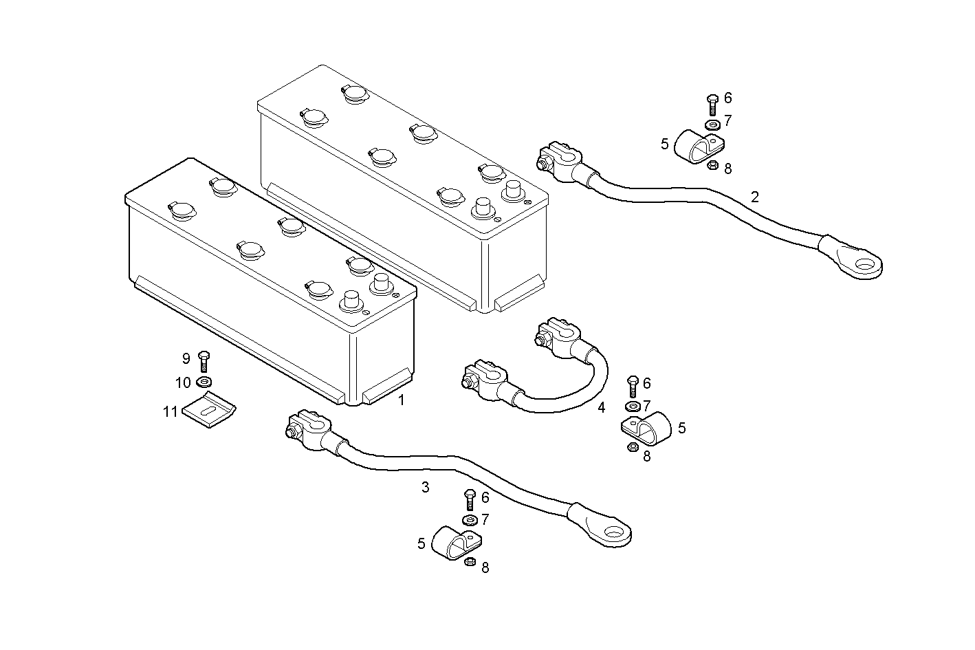 STARTER BATTERY - PUC78ENTD20.00A100 CURSOR 8 - TIER 2 parts diagram