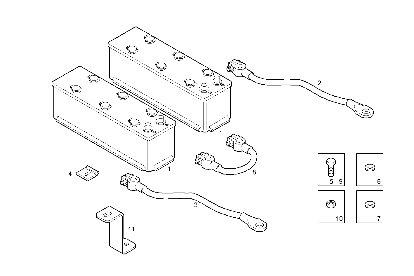STARTER BATTERY - GECURSOR400E.R990 CURSOR 13 parts diagram