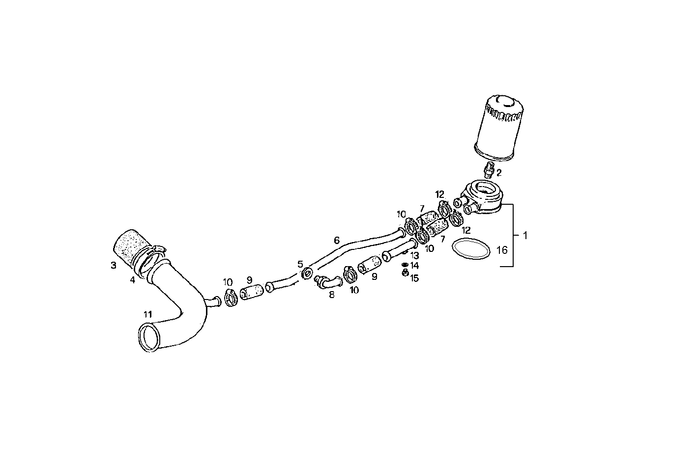 HEAT EXCHANGER ENGINE OIL/WATER - 8045E00.50 8045E00 parts diagram
