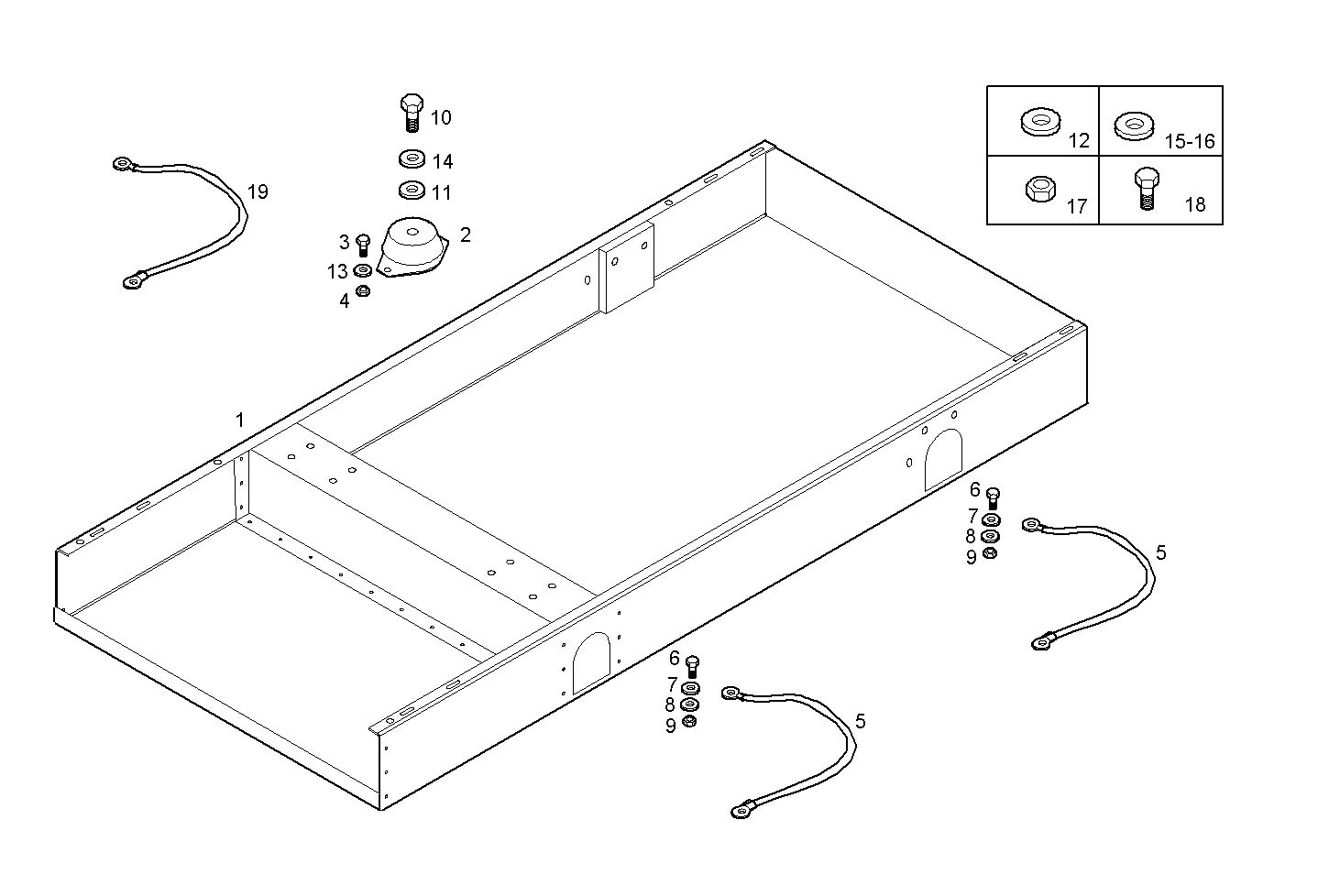 SUBBASE FOR GENERATOR UNIT - GENEF100M.A72M NEF 4 mechanic. parts diagram