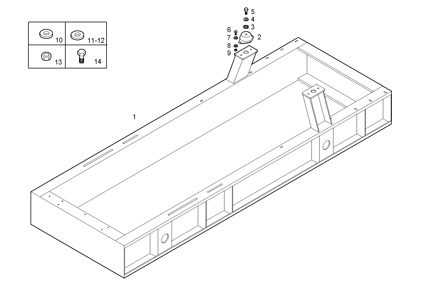 SUBBASE FOR GENERATOR UNIT - GECURSOR250E.1A71M CURSOR 8 parts diagram