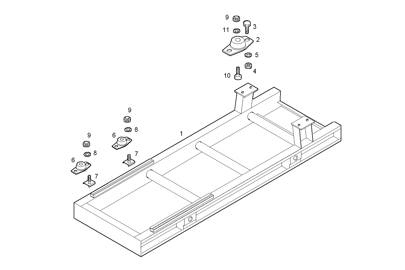 SUBBASE FOR GENERATOR UNIT - 8210SRi25.00 8210SRi25 parts diagram