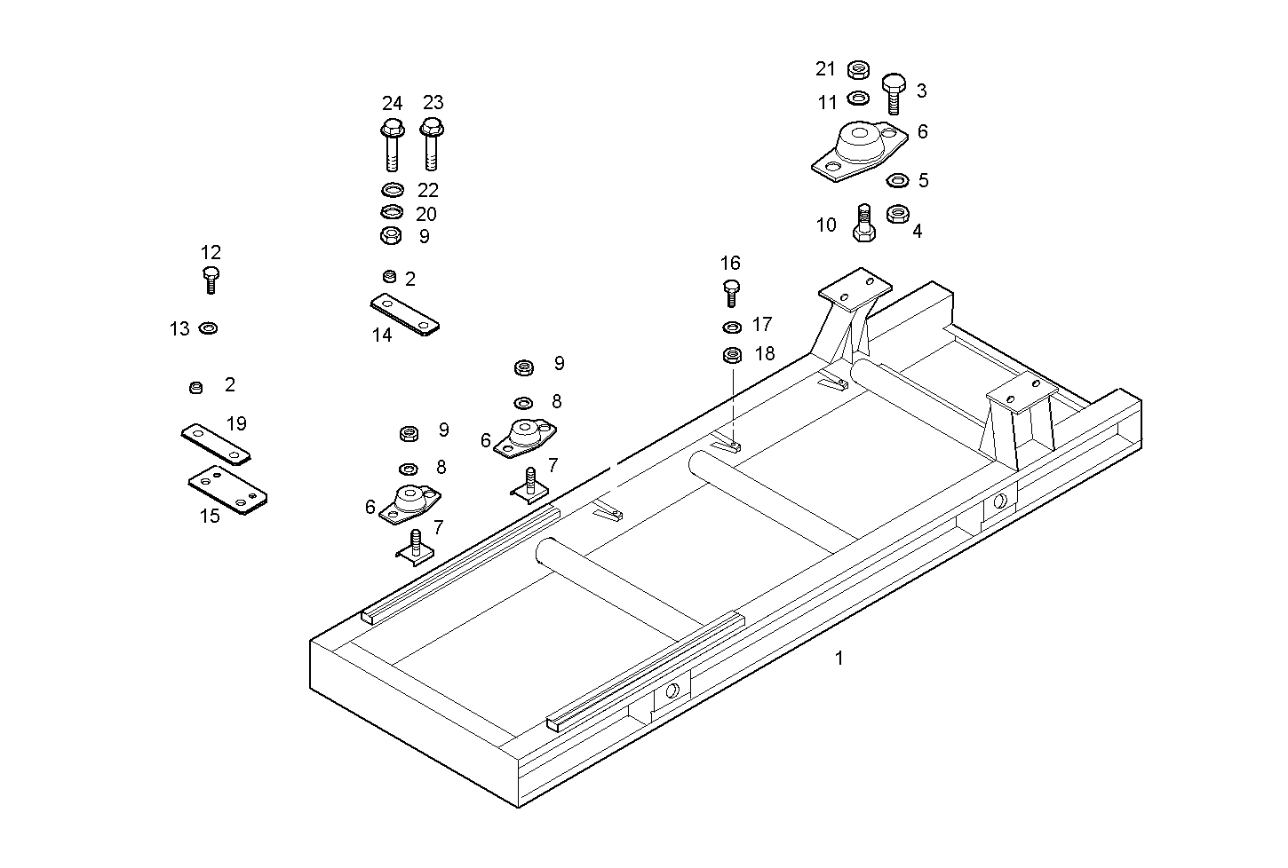 SUBBASE FOR GENERATOR UNIT - GE8210SRi27.01R970 GE8210SRi27 parts diagram