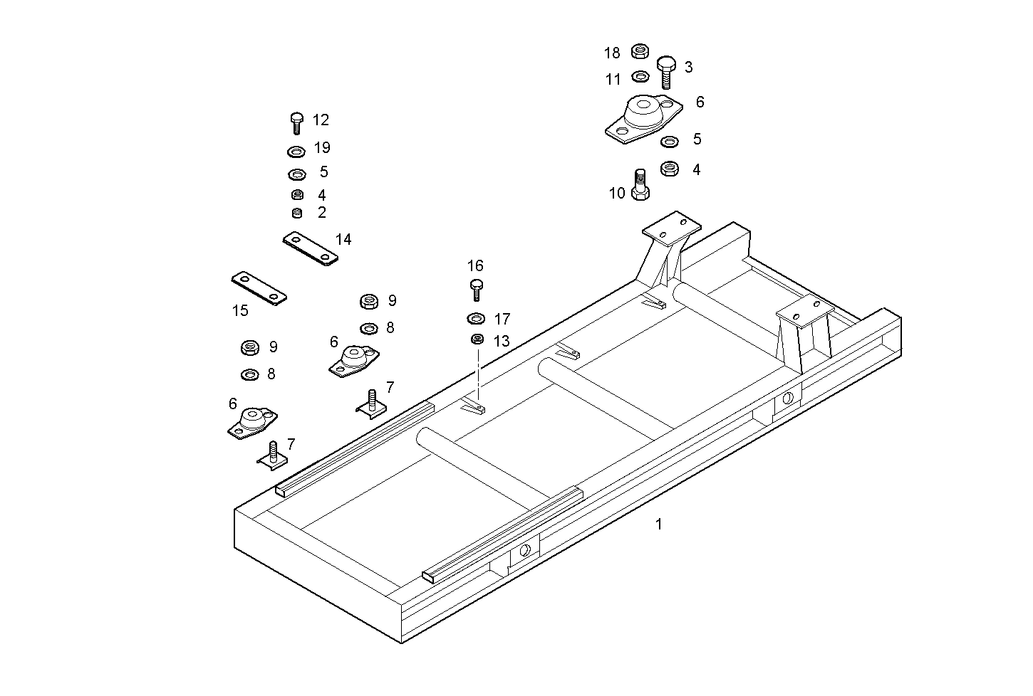 SUBBASE FOR GENERATOR UNIT - GE8210SRi28.00N970 GE8210SRi28 parts diagram
