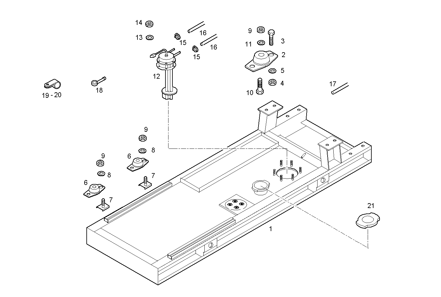 SUBBASE FOR GENERATOR UNIT - GE8210SRI25.01R970 GE8210SRI25 parts diagram