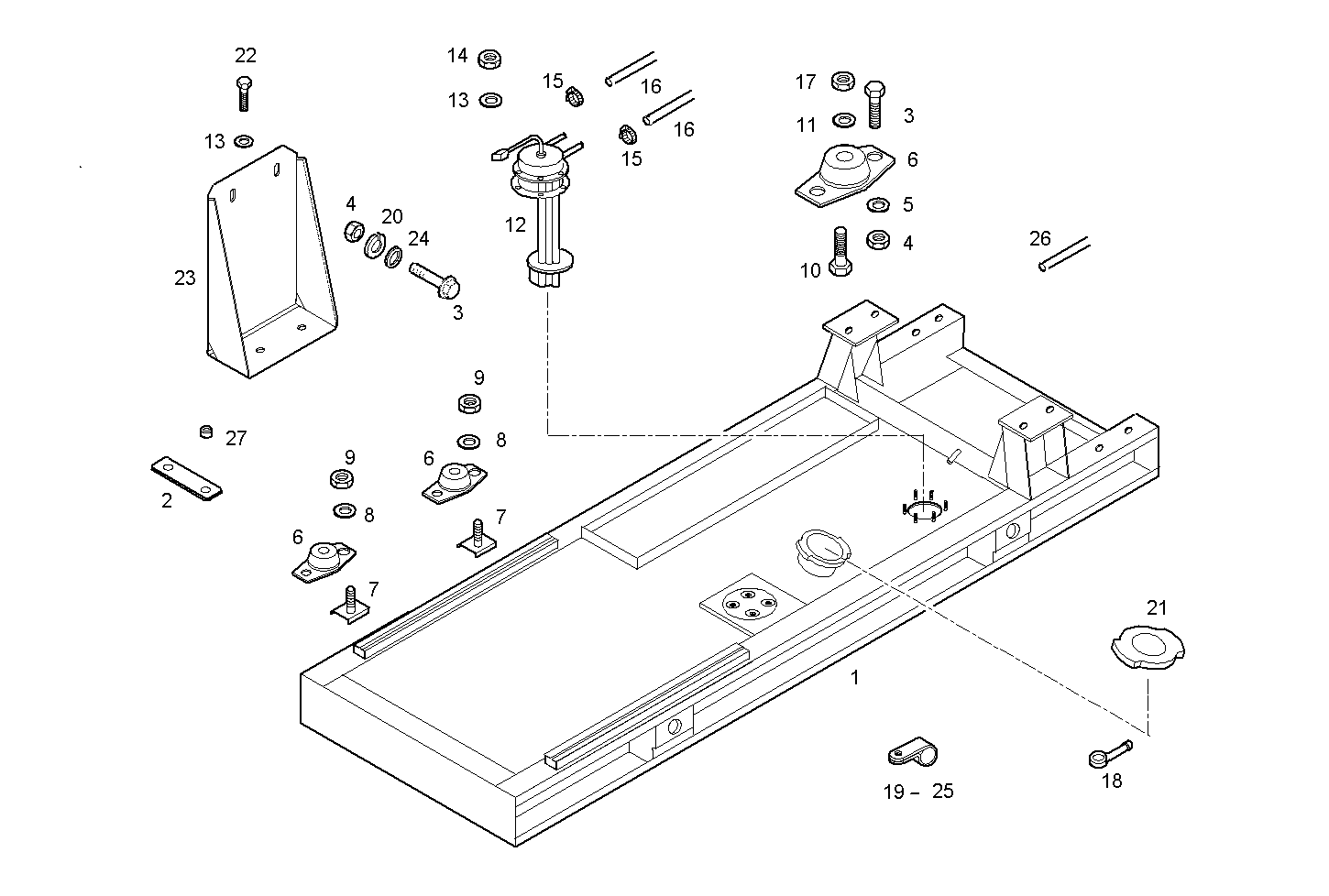 SUBBASE FOR GENERATOR UNIT - GE8210SRi26.03R970 GE8210SRi26 parts diagram