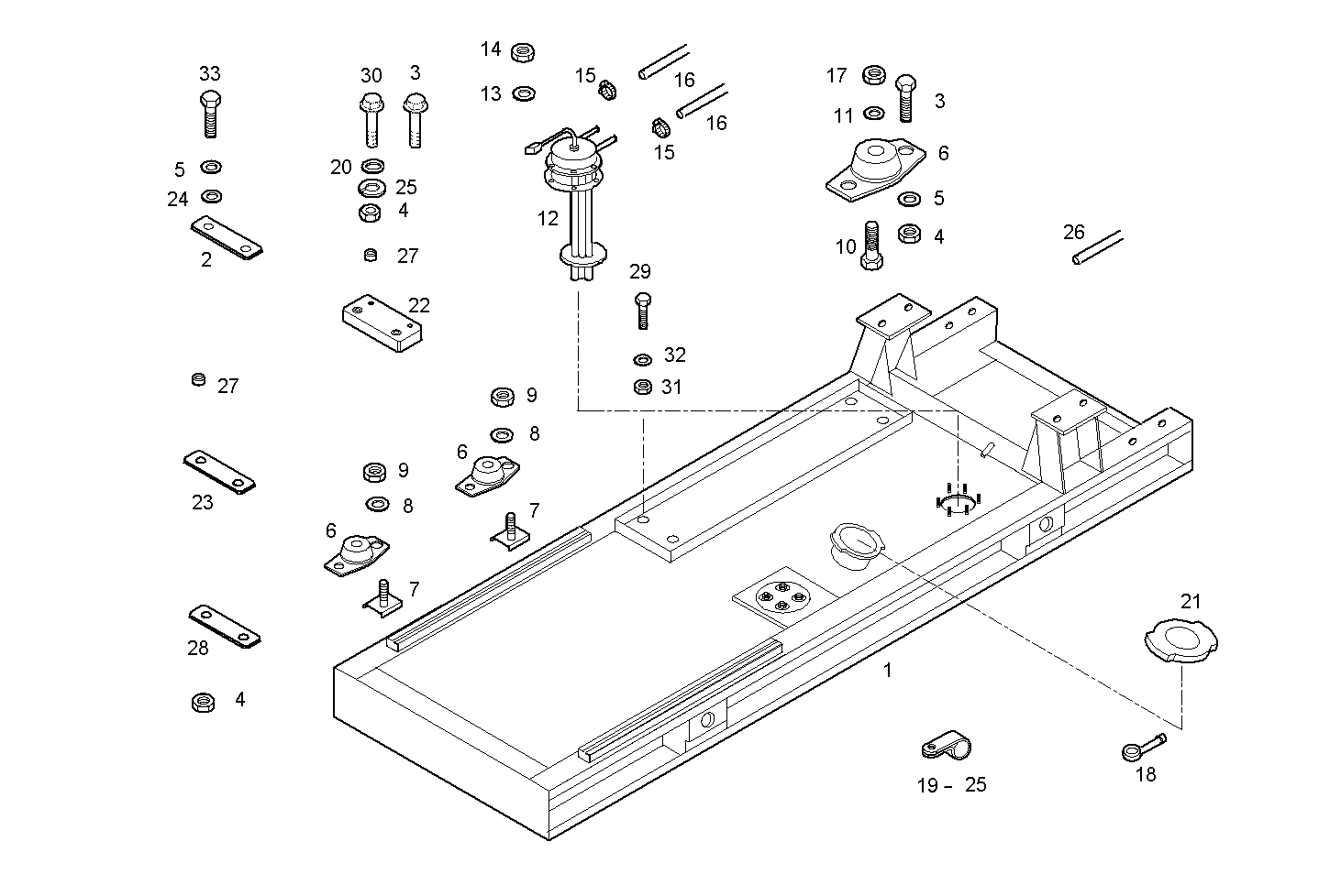 SUBBASE FOR GENERATOR UNIT - GE8210SRi27.01R970 GE8210SRi27 parts diagram