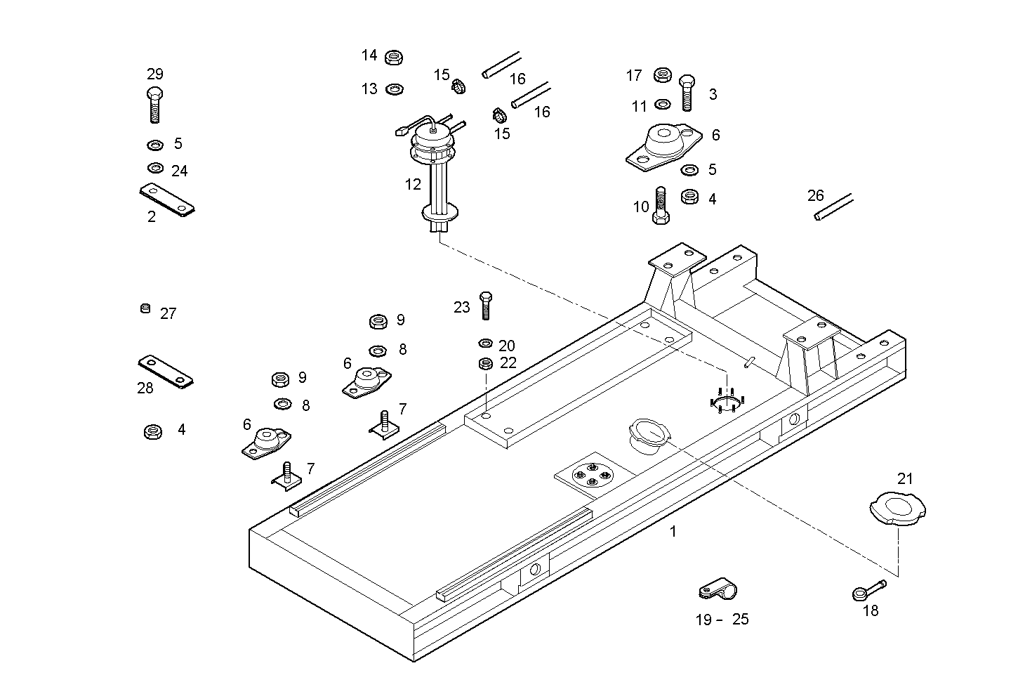 SUBBASE FOR GENERATOR UNIT - GE8210SRi28.00N970 GE8210SRi28 parts diagram