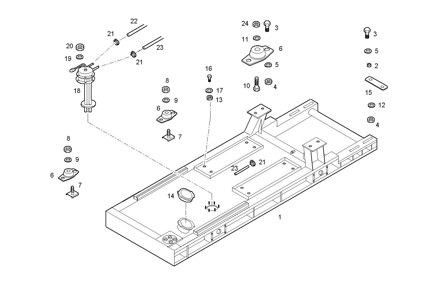 SUBBASE FOR GENERATOR UNIT - GE8281SRi26.02R970 GE8281SRi26 parts diagram
