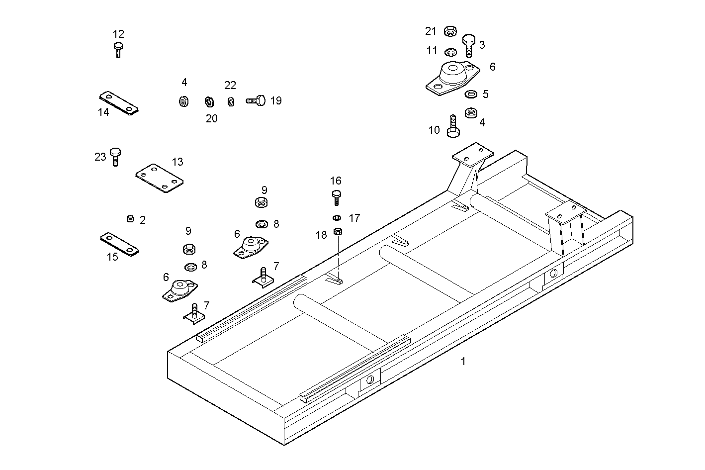 SUBBASE FOR GENERATOR UNIT - GE8210SRi27.01R970 GE8210SRi27 parts diagram