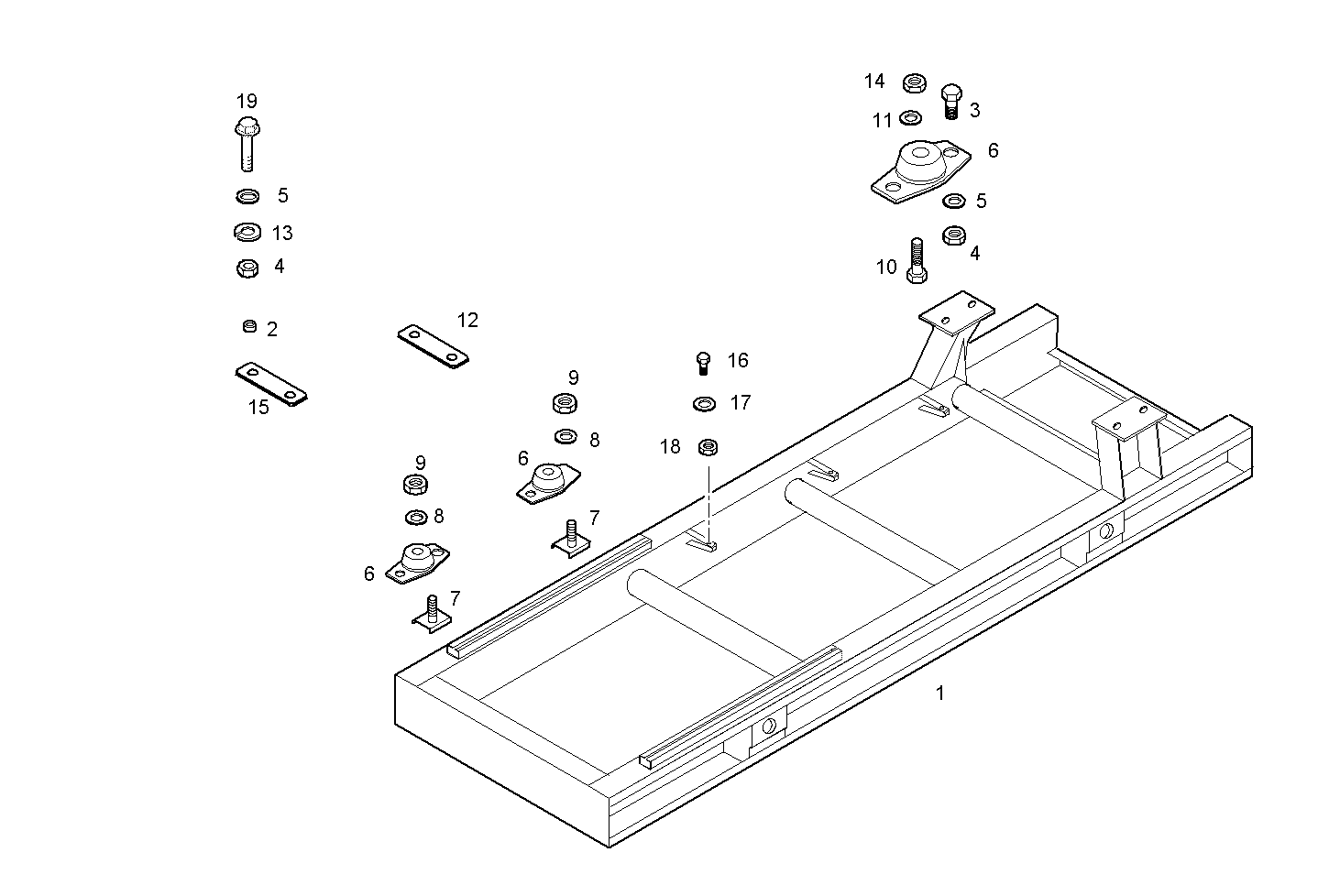 SUBBASE FOR GENERATOR UNIT - 8210SRi28.00 8210SRi28 parts diagram