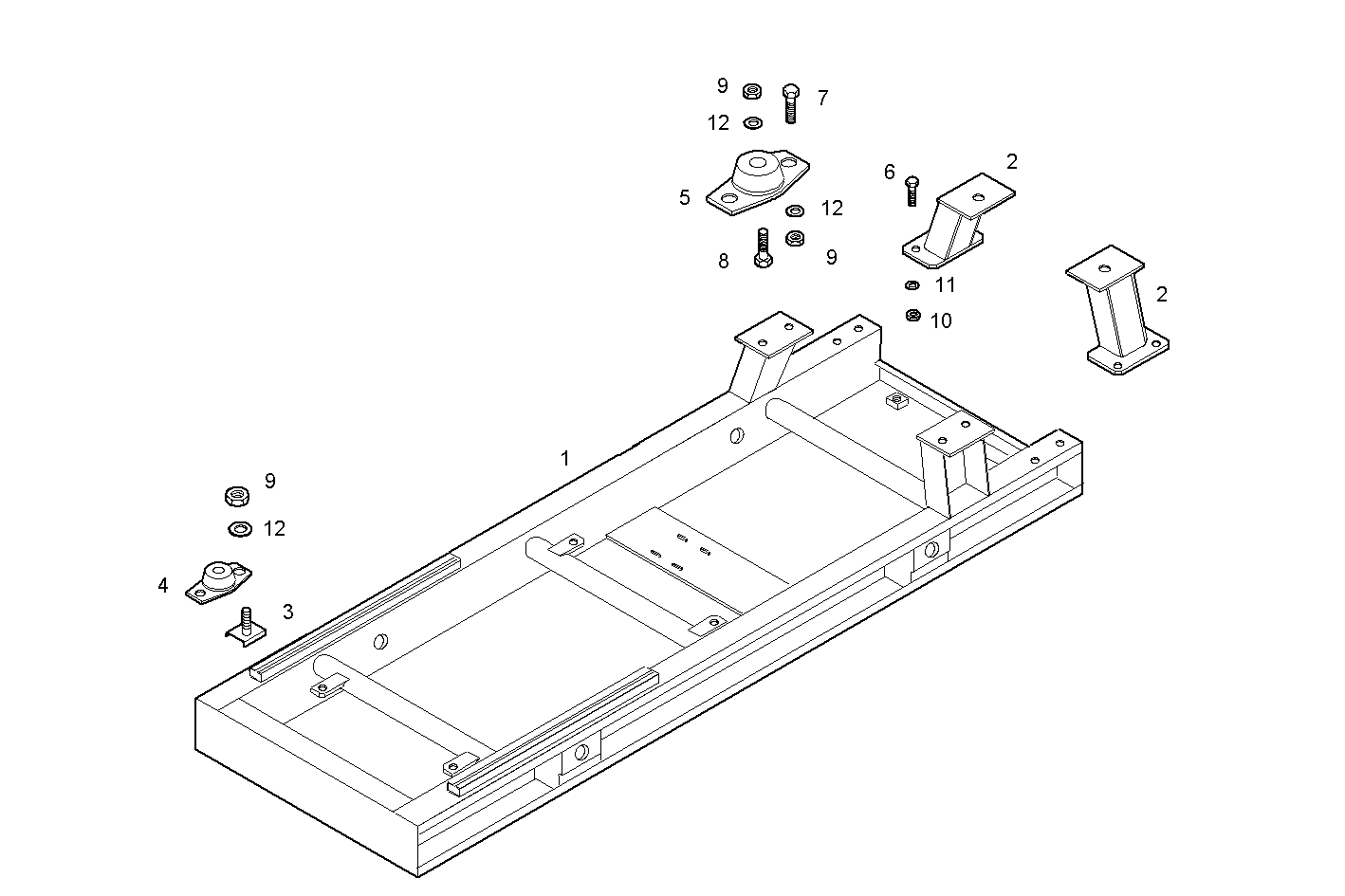 SUBBASE FOR GENERATOR UNIT - GE8361SRi26.07R970 GE8361SRi26 parts diagram