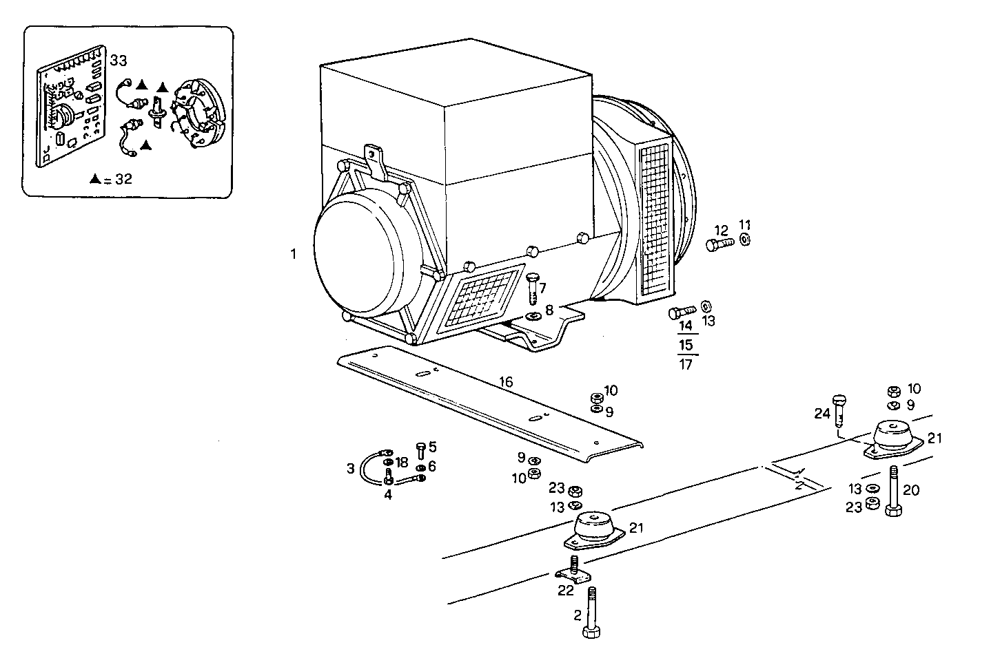 40-47KVA 50-60HZ - GE8041i05.55A905 GE8041i05 parts diagram