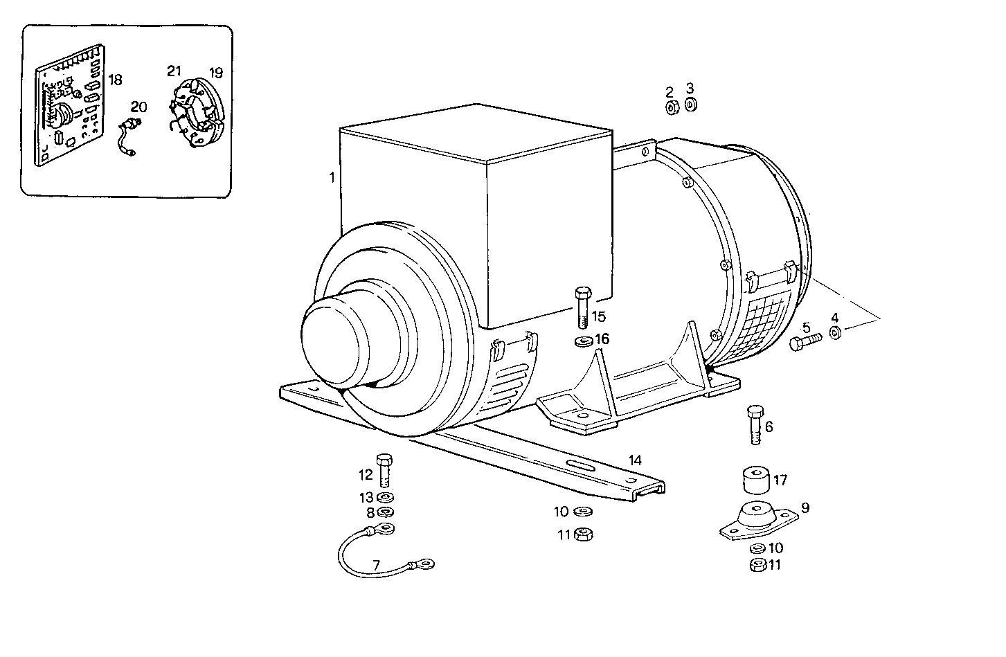 SINGLE BEARING ELECTRIC MACHINE - 8210SRi27.01 8210SRi27 parts diagram