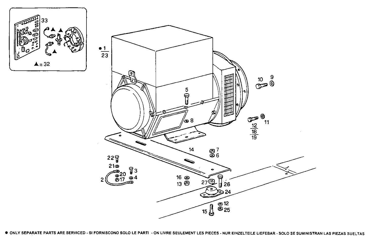 70-80KVA 50-60Hz - GE7450Si15.05A905 GE7450Si15 parts diagram